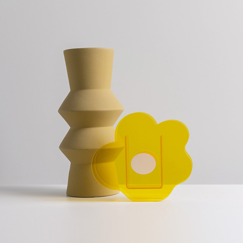 Dnnni莫兰迪花瓶北欧现代简约家居客厅样板房酒店花器装饰品摆件