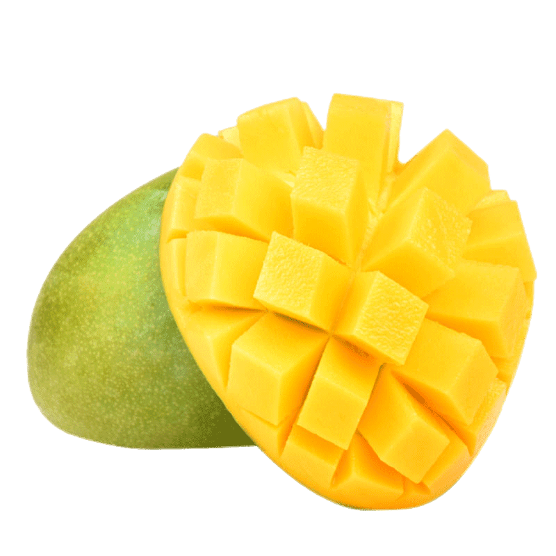 玖原农珍 海南三亚青芒现摘优选青皮芒果 新鲜水果 9斤量贩装(300-600g)