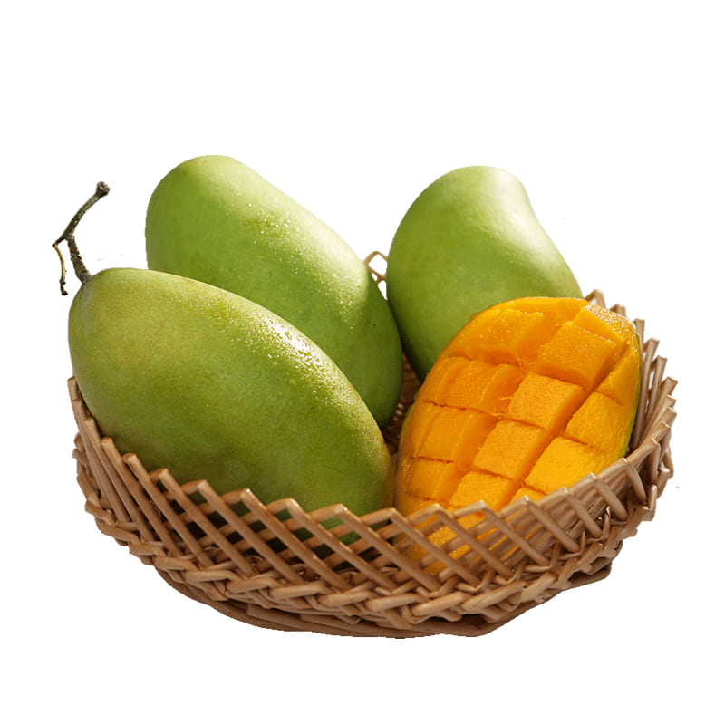 玖原农珍 海南三亚青芒现摘优选青皮芒果 新鲜水果 9斤量贩装（300-600g）